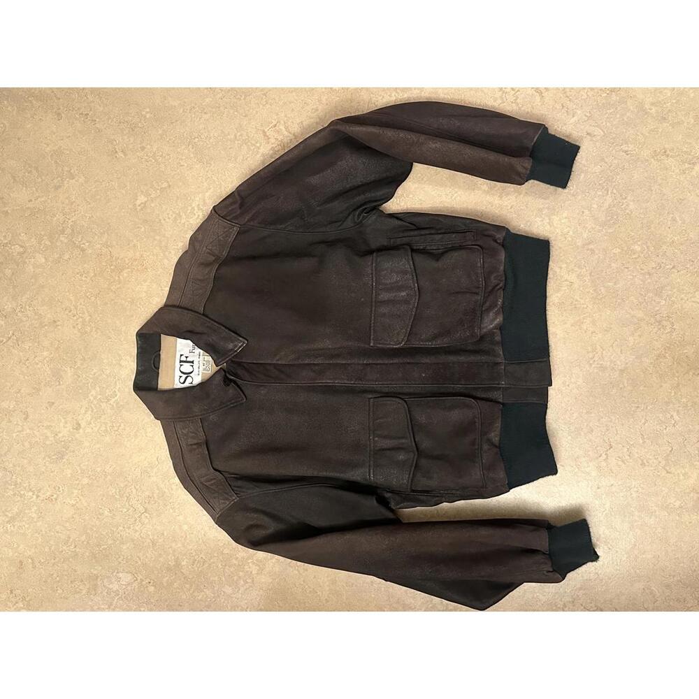 Vintage SCF Furs Sun Valley, Idaho Suede Leather Bomber Jacket